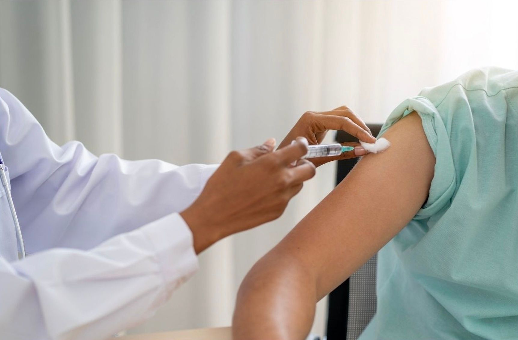 patient receiving vaccine