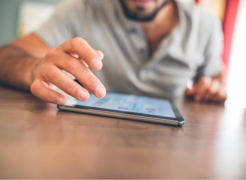 perusing news online