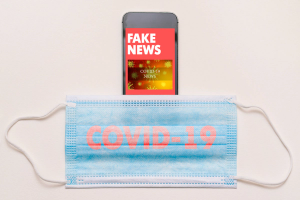 face mask and cell phone