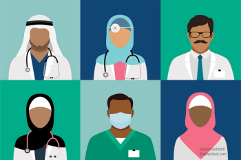 Group of doctors and pharmacist
