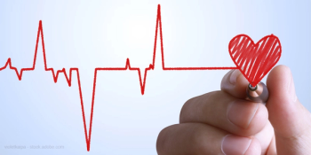 hand drawing heart and heart rate