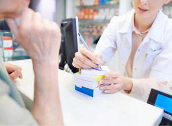 pharmacist writing note