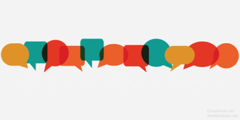 Speech balloons, communication concept