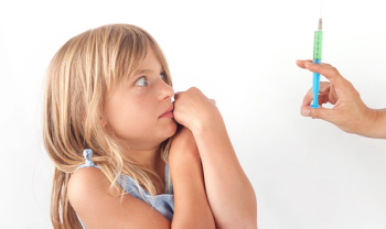 Girl afraid of vaccine