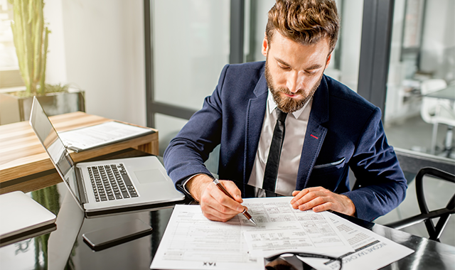 Man Doing Taxes