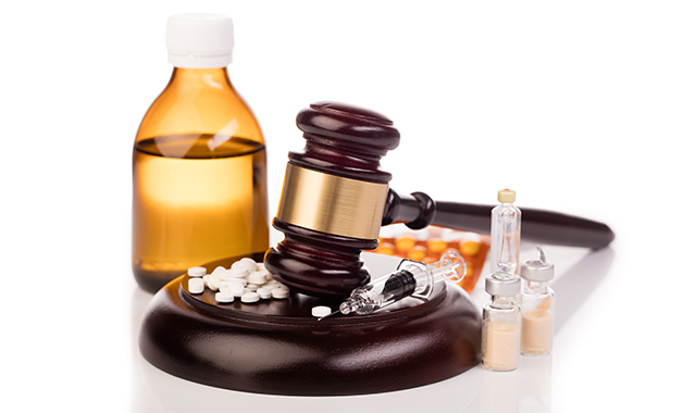 Gavel and medicine