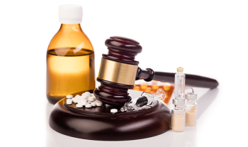 Gavel and medicine