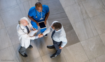 Doctors with pharmacist