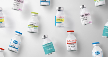 COVID-19 vaccine bottles