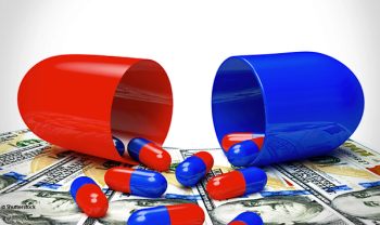 red and blue pills over money