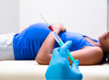 pregnant woman receives vaccine