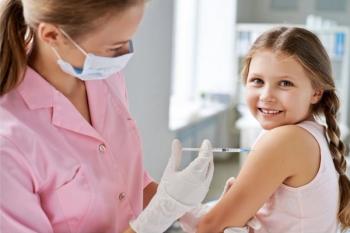 child getting vaccine