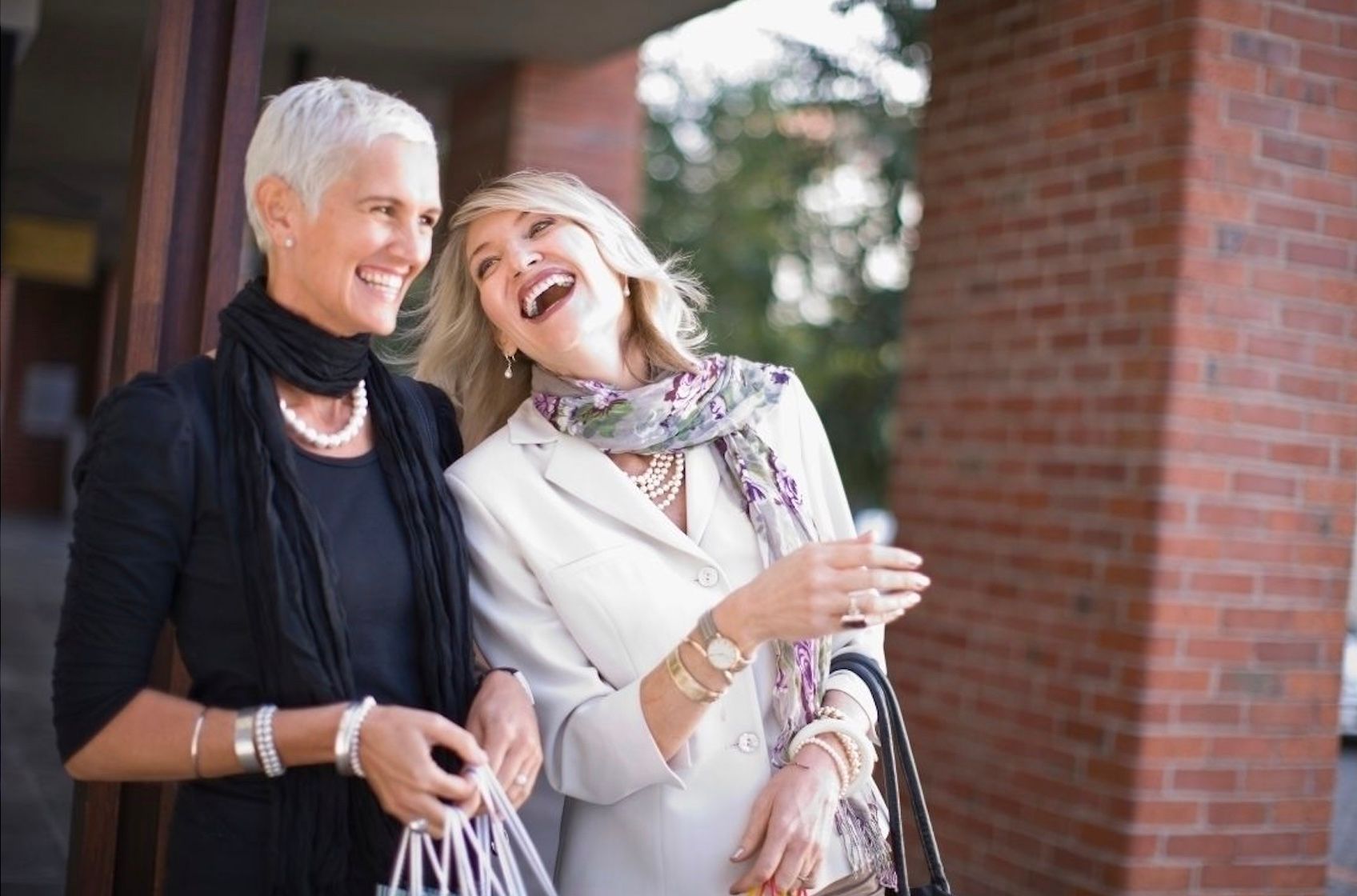 women laughing 