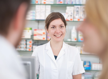 Pharmacist and customer