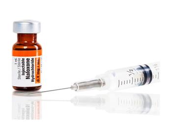 naloxone bottle and injection