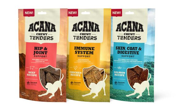 New chewy tenders dog treats with superfoods and functional ingredients available