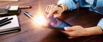 dog sleepy in bed by Christmas tree