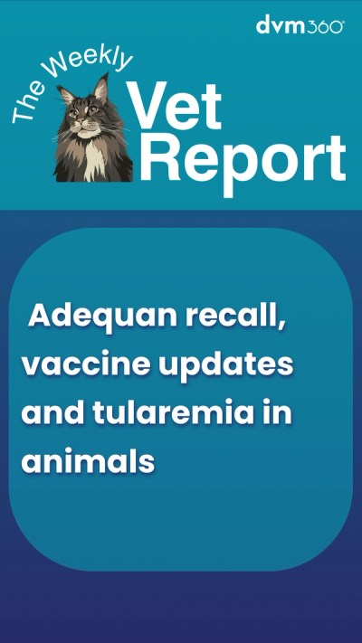 Weekly Vet Report: Adequan recall, vaccine updates and tularemia in animals
