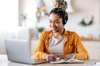 virtual assistant at computer
