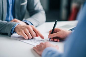 signing contract with employer pointing to legal terms