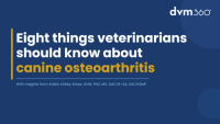 Eight things veterinarians should know about canine osteoarthritis