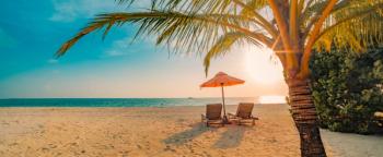 Empty Caribbean beach