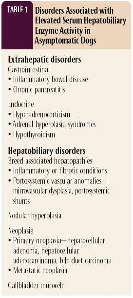 The diagnostic approach to asymptomatic dogs with elevated liver enzyme ...