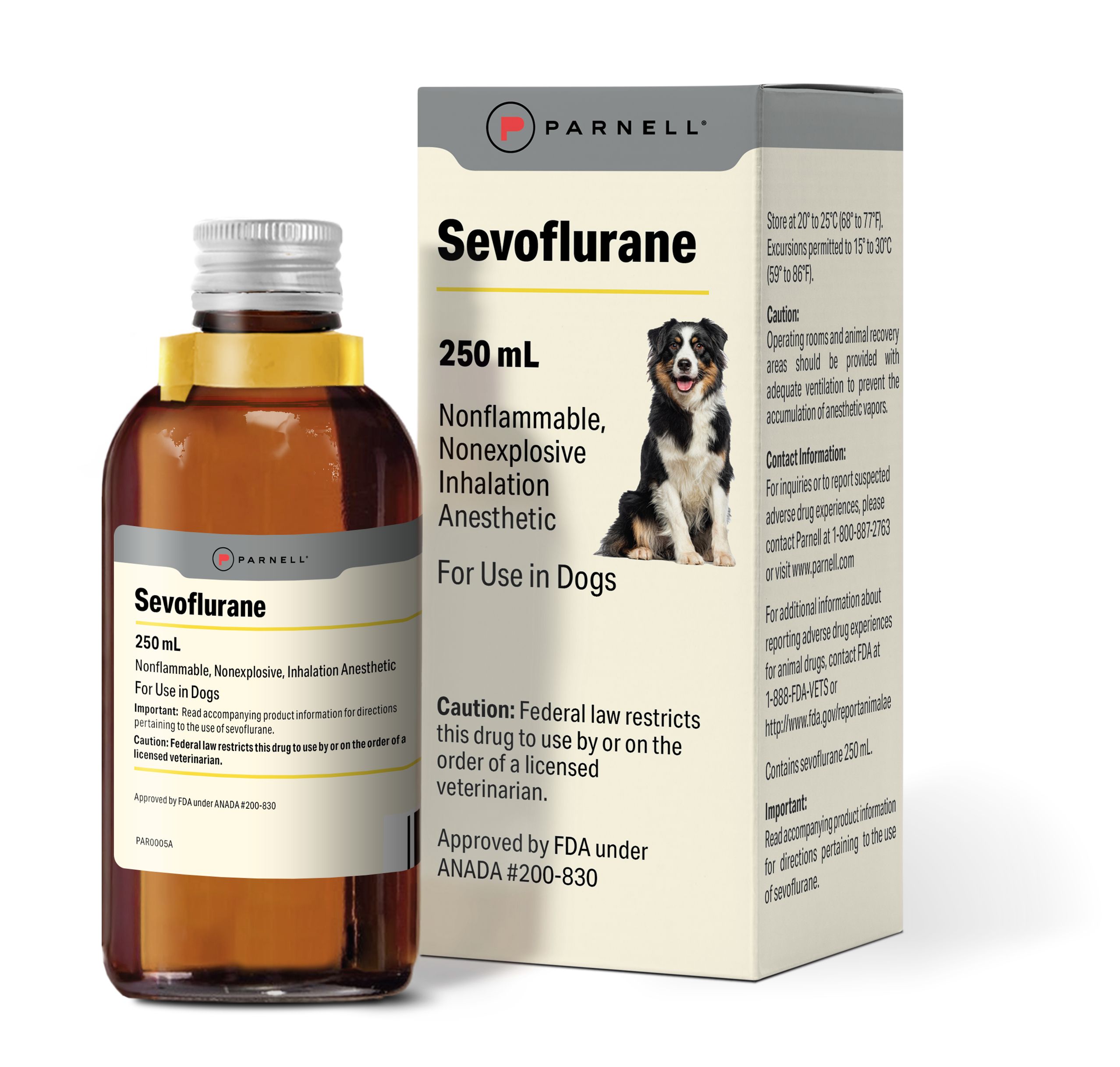 Sevoflurane Inhalation Anesthetic. (Image courtesy of Parnell Technologies)
