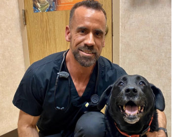 Dr. Adam Christman and dog