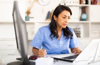 woman at computer