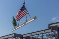 Placing the final beam at a new veterinary college in Arkansas