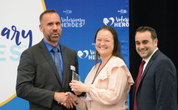 Susie Martin receives her award