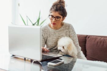 woman applying to job