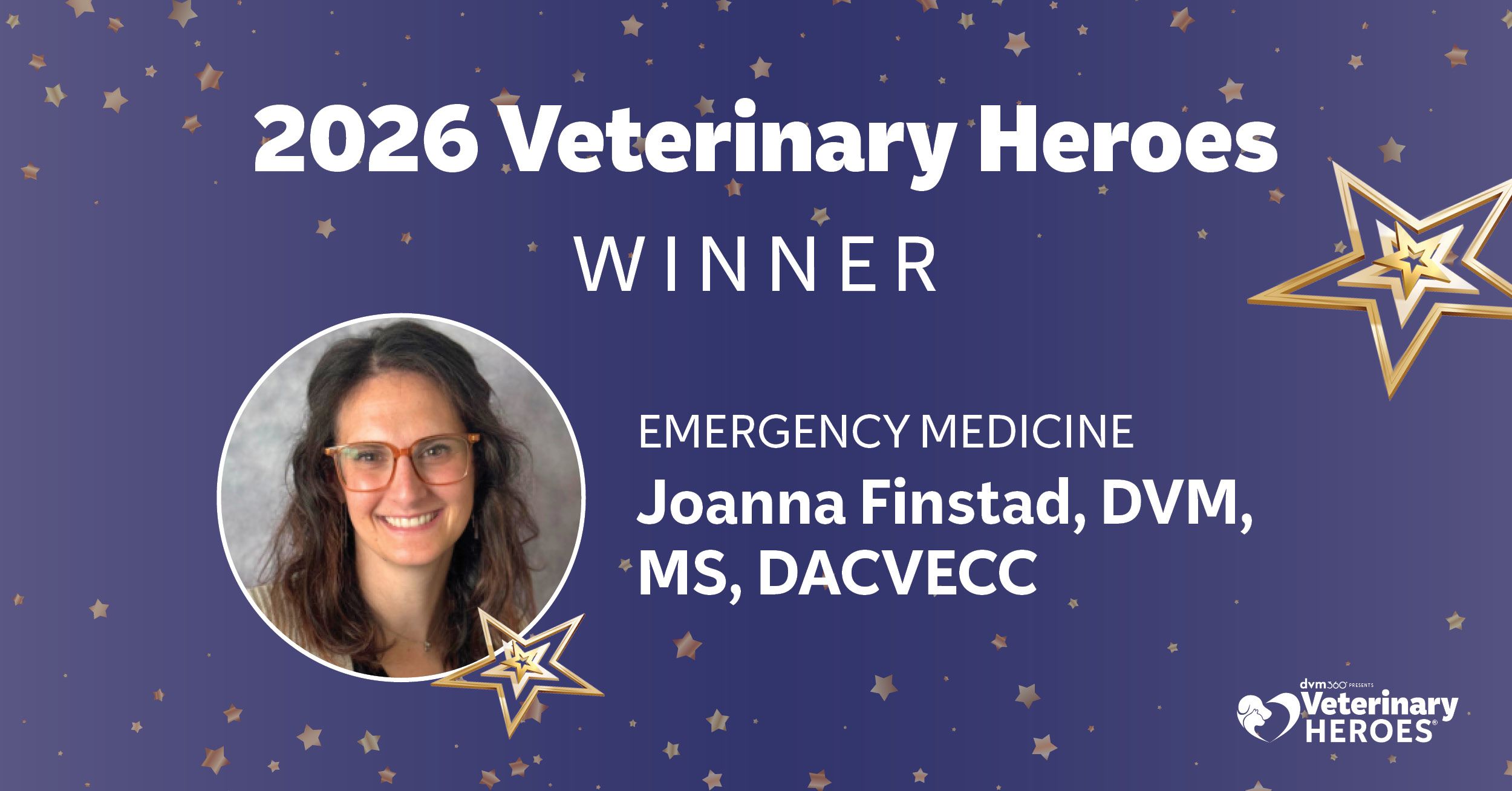 Meet the 2026 Veterinary Heroes: Joanna Finstad, DVM, MS, DACVECC