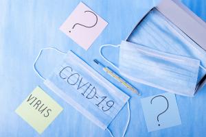 COVID-19 masks and thermometer