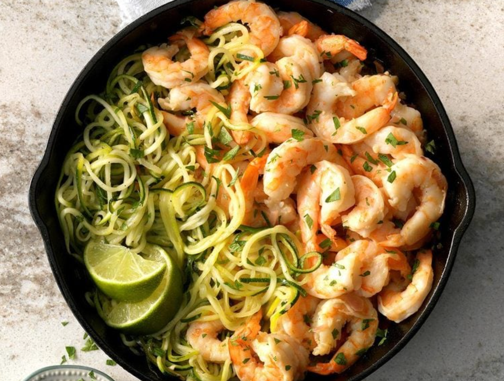 Light and Fresh Tequila Lime Shrimp Zoodles for Summer