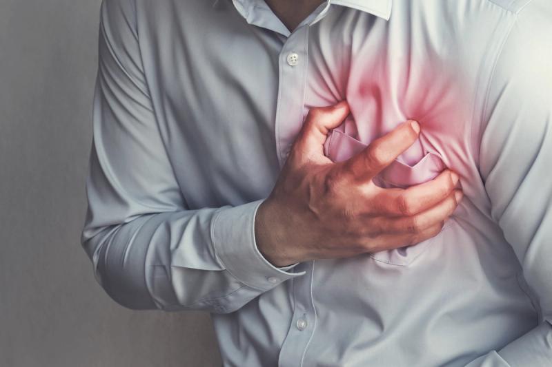 Person with heart failure experiencing chest pain. | Credit: Adobe Stock 