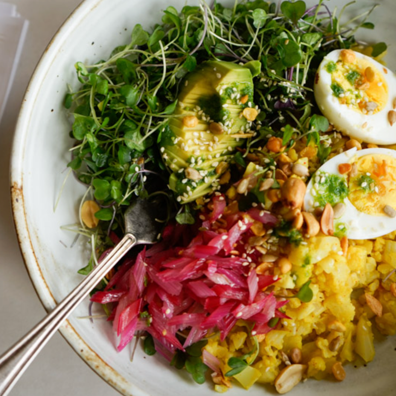 Build-Your-Own Rainbow Cauliflower Rice Bowl
