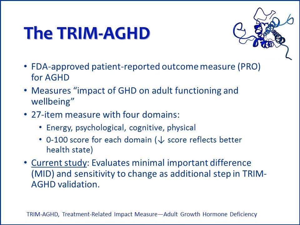 TRIM-AGHD, Adult growth hormone deficiency, AGHD