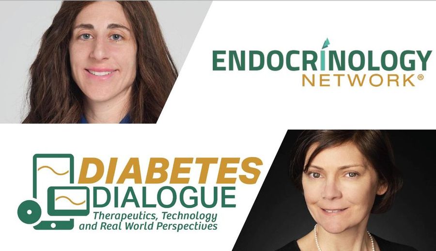 Logo for Diabetes Dialogue, an expert-led podcast hosted by Diana Isaacs, PharmD, and Natalie Bellini, DNP