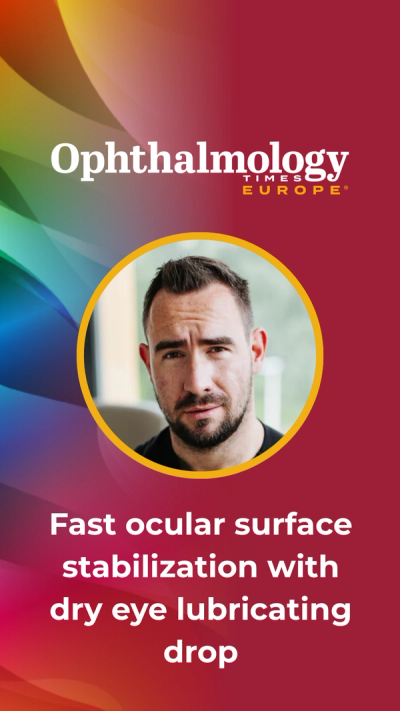 Piotr Wozniak, MD, discusses fast ocular surface stabilization with dry eye lubricating drop at EDES 2026