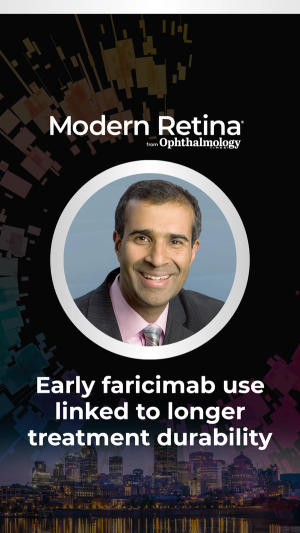 Sundeep Dev, MD, FASRS on faricimab timing and durability