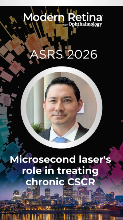 Jhon Eduardo Zans, MD, discusses microsecond laser for chronic CSCR at ASRS 2026