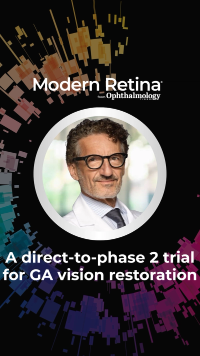 An unusual clinical trial design to test vision restoration in GA