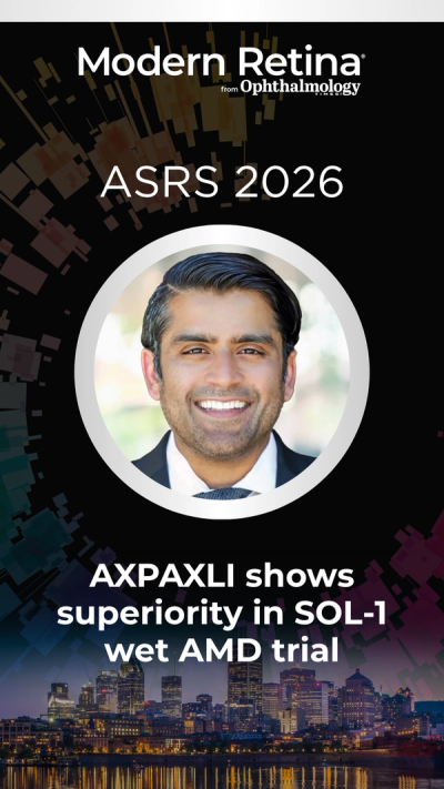Arshad Khanani, MD, MA, FASRS, discussed positive data from the SOL-1 phase 3 trial of Axpaxli (OTX-TKI)