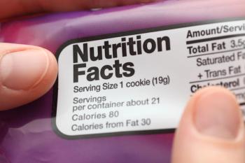 A photo of the nutrition facts for a cookie.
