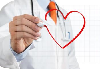 Doctor drawing a heart.