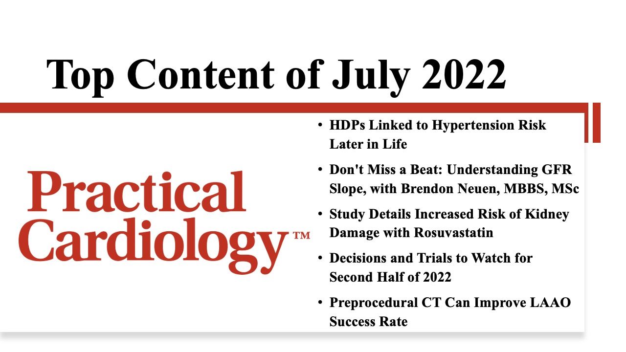 Cardiology July 2022 month in review table of contents