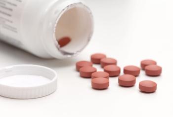 Close-up of ibuprofen tablets