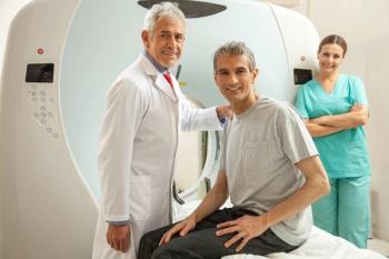 Patient awaiting a CT scan.